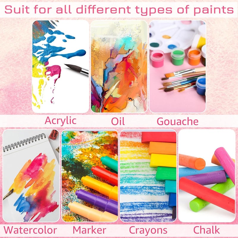 Moinchore 100 Pcs Mini Painting Canvas Panels Art Painting Canvases Panels Cotton Blank White Small Canvas Acid Free Boards for Watercolor Acrylic Oil Paint(4 x 4 Inch) - Image 3